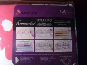 Juego de cama marca "Solteiro"